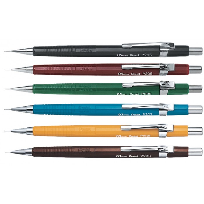 Vulpotlood Pentel P203 2B 0.3mm bruin