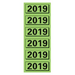 Rugetiket Elba 2019 57x25mm groen 120 stuks