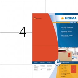 Etiket HERMA 4397 105x148mm A6 rood 400stuks
