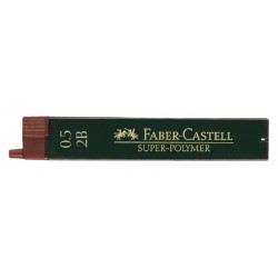 Potloodstift Faber-Castell 2B 0.5mm super-polymer koker à 12 stuks