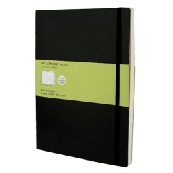 Notitieboek Moleskine XL 190x250mm blanco soft cover zwart