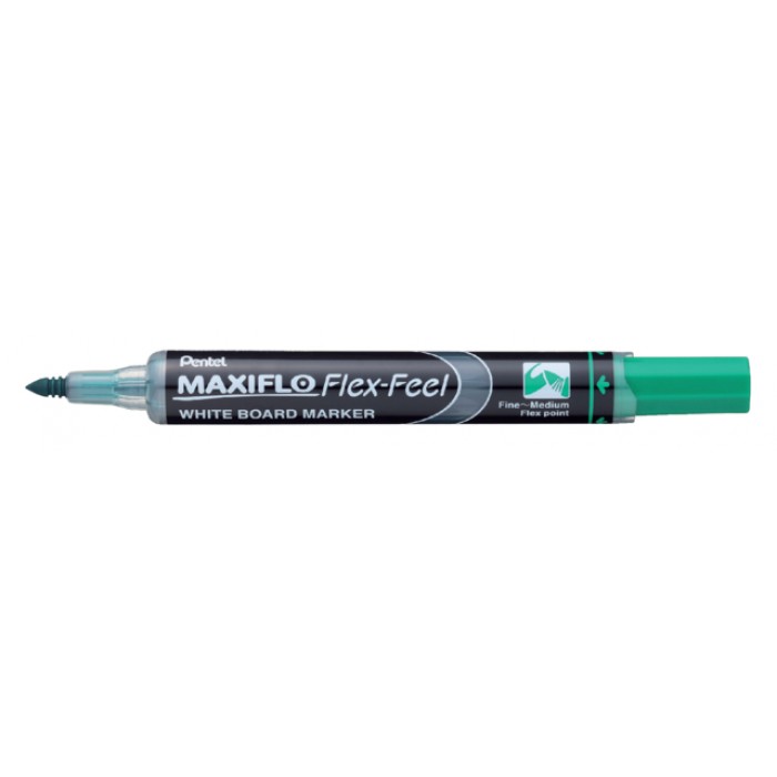 Viltstift Pentel MWL5SBF Maxiflo whiteboard rond 1.5-4.5mm groen