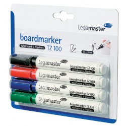 Viltstift Legamaster TZ100 whiteboard rond ass 1.5-3mm 4st
