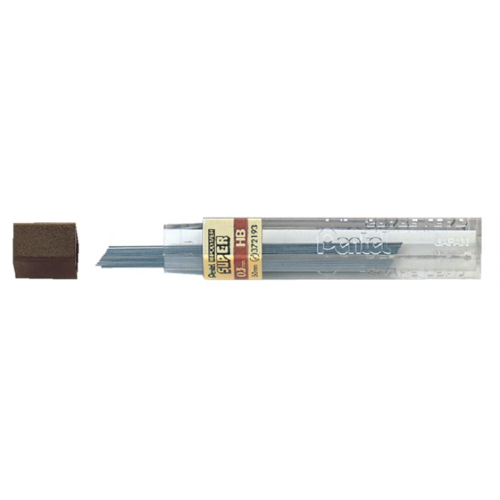 Potloodstift Pentel HB 0.3mm zwart koker à 12 stuks