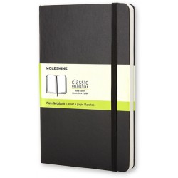 Notitieboek Moleskine large 130x210mm blanco hard cover zwart