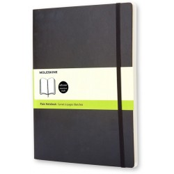 Notitieboek Moleskine XL 190x250mm blanco soft cover zwart