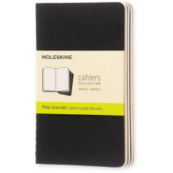 Schrift Moleskine 90x140mm blanco 240 pagina's 70gr zwart set &agrave; 3 stuks