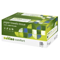Handdoek Satino Comfort PT3 v-vouw 2-laags 25x23cm wit 277190
