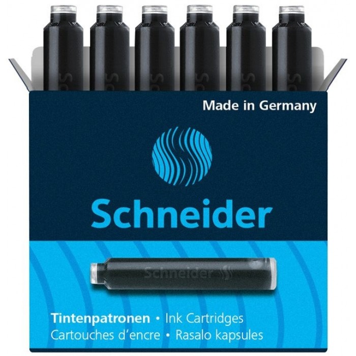 Inktpatroon Schneider din zwart doos &agrave; 6 stuks