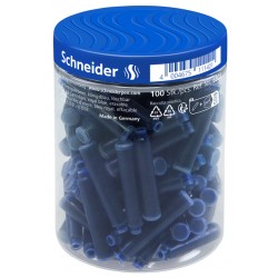 Inktpatroon Schneider din koningsblauw pot &agrave; 100 stuks