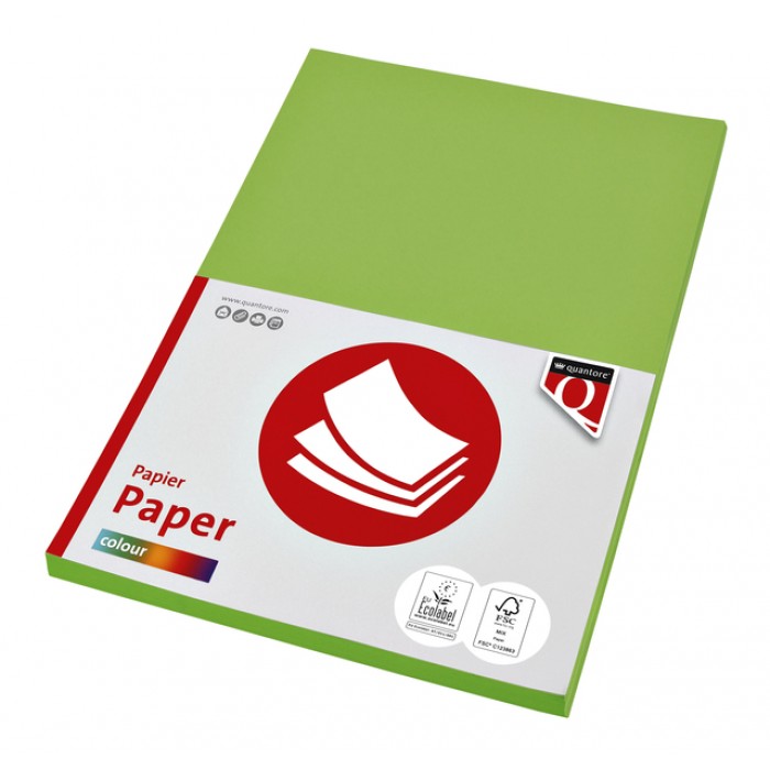 Kopieerpapier Quantore Colour A4 80gr helgroen 100vel