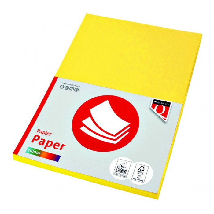 Kopieerpapier Quantore Colour A4 160gr geel 50vel