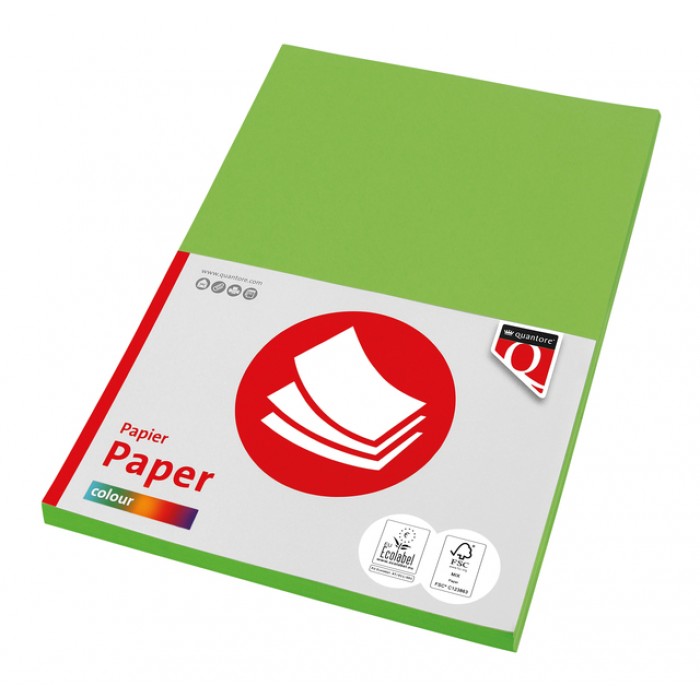 Kopieerpapier Quantore Colour A4 160gr helgroen 50vel