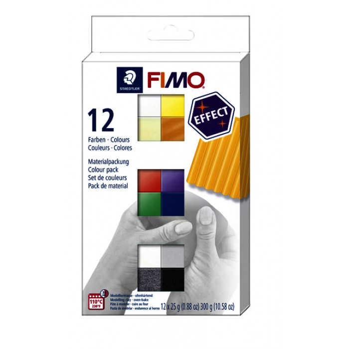 Klei Fimo  effect colour pak à 12 basis kleuren