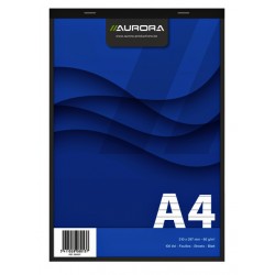 Schrijfblok Aurora A4 lijn 200 pagina's 60gr assorti