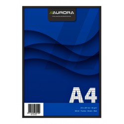 Schrijfblok Aurora A4 ruit 5x5mm 200 pagina's 60gr blauw