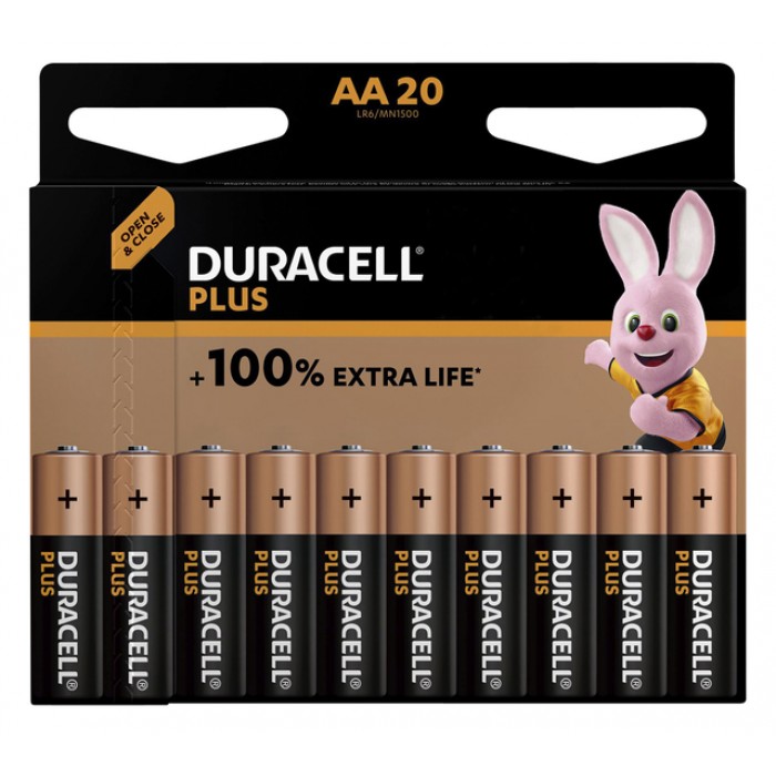 Batterij Duracell Plus power boost 20x AA