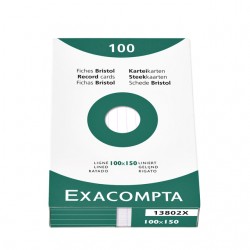 Systeemkaart Exacompta 100x150mm lijn wit
