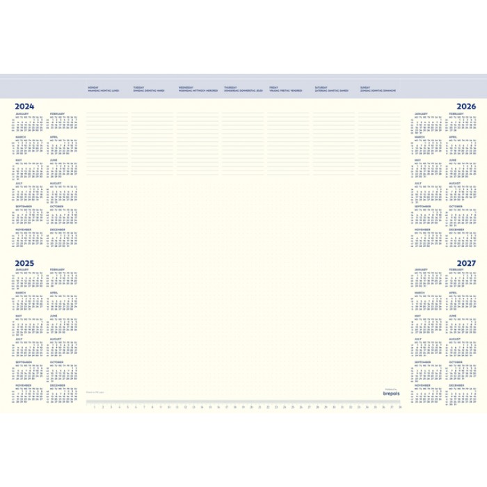 Onderlegblok 2025 Brepols Office Mate 7dagen/1pagina 41.2x59cm