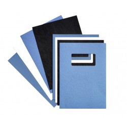 Voorblad GBC A4 lederlook met venster blauw 50stuks