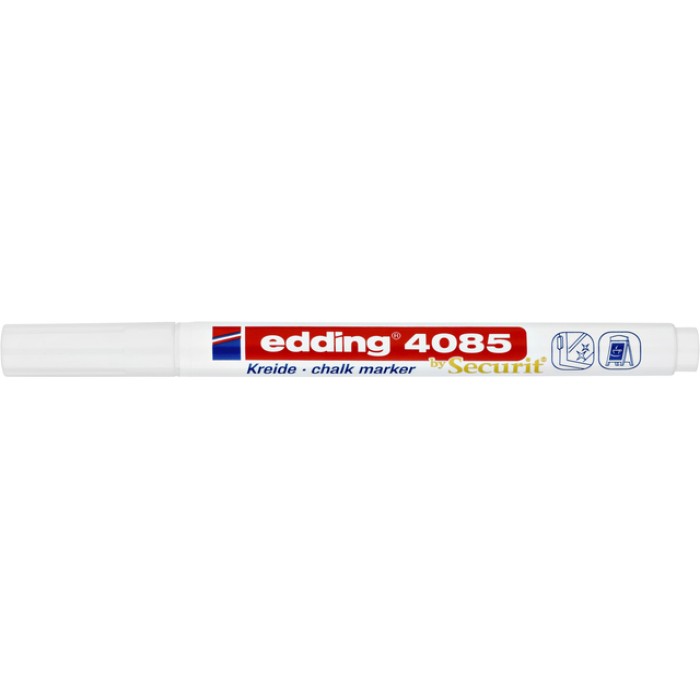 Krijtstift edding 4085 by Securit rond 1-2mm wit