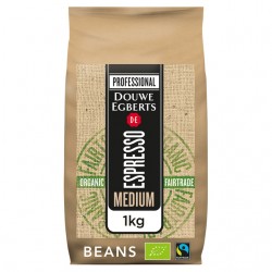 Koffie Douwe Egberts espresso bonen medium roast Organic en Fairtrade 1kg