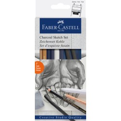 Houtskool Faber-Castell set 7-delig