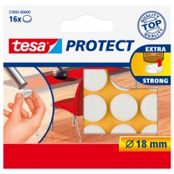 Beschermvilt tesa® Protect anti-kras  Ø18mm wit 12 stuks