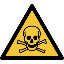 Pictogram Tarifold waarschuwing giftig materiaal 200x176mm