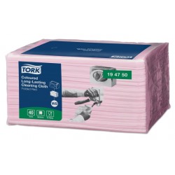 Reinigingsdoek Tork W8 Premium 1-laags 40 vel rood 194750