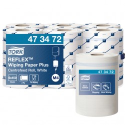 Poetsrol Reflex ™ Plus M4 SmartCore® centerfeed 2 laags 150m wit 473472