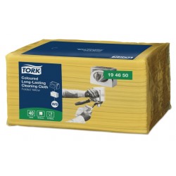 Reinigingsdoek Tork W8 Premium 1-laags 40 vel geel 194650