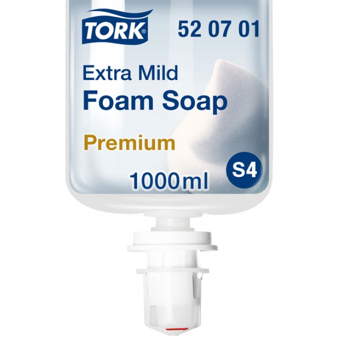 Handzeep Tork S4 foam extra mild allergievriendelijk 1000ml 520701
