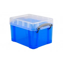 Opbergbox Really Useful 3 liter 245x180x160mm transparant blauw