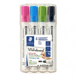 Whiteboardmarker Staedtler Lumocolor 351 set &agrave; 4 stuks fun assorti