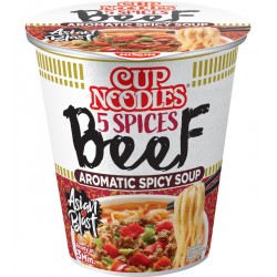 Noodles Nissin 5 spices beef cup