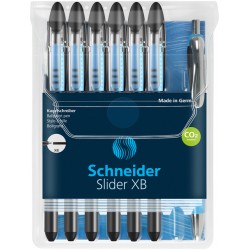 Rollerpen Schneider Slider Basic extra breed zwart met 1 balpen Rave gratis