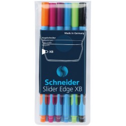Balpen Schneider Slider Edge extra breed 0.6mm etui à 6 kleuren