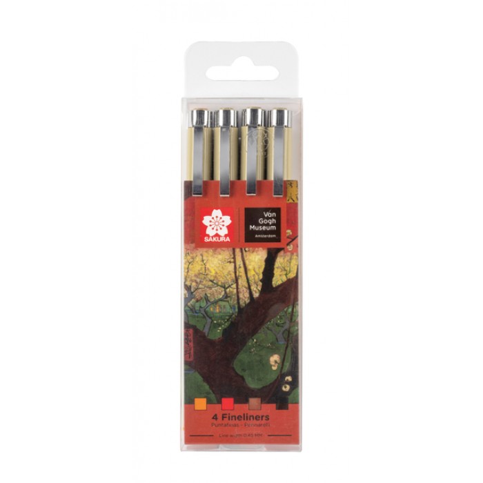 Fineliner Sakura x Van Gogh Museum set à 4 kleuren assorti