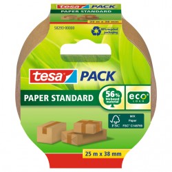 Verpakkingstape tesapack® Papier Standard ecoLogo 25mx38mm bruin