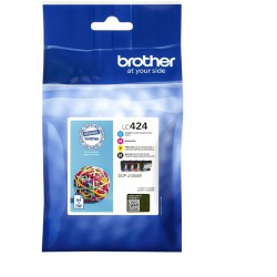 Inktcartridge Brother LC-424 zwart + 3 kleuren