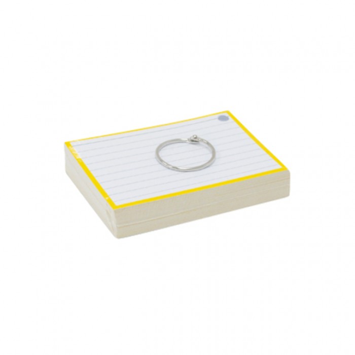 Flashcards A7 Geel incl. clipring