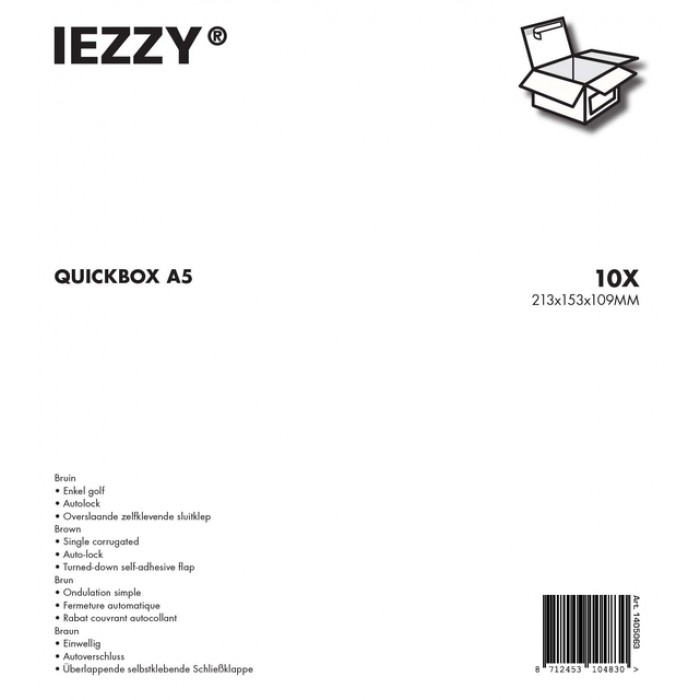 Quickbox IEZZY A5 213x153x109mm 10 stuks