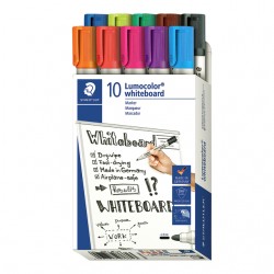 Viltstift Staedtler Lumocolor 351 whiteboard set à 10 stuks assorti