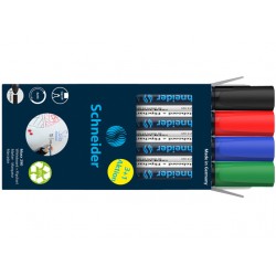Viltstift Schneider Maxx 290 whiteboard rond 2-3mm assorti doos à 3+1 gratis