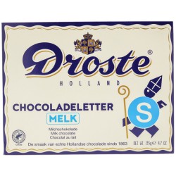 Chocoladeletter Droste melk "S" 135gr