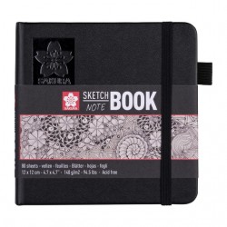 Schets-notitieboek Sakura 12x12cm 140gr 80vel wit