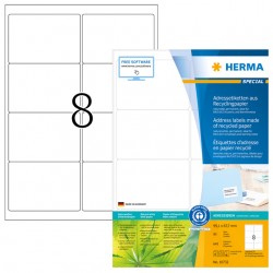 Etiket HERMA recycling 10732 99.1x67.7mm  640stuks wit