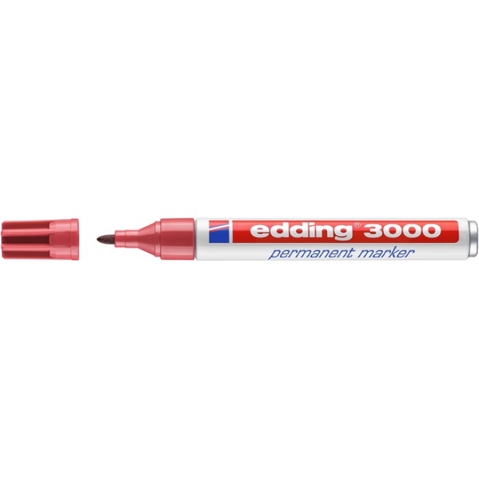 Viltstift edding 3000 rond 1.5-3mm karmijnrood