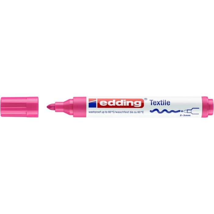 Viltstift edding 4500 textiel rond 2-3mm neon roze